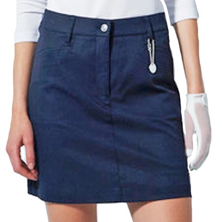 DAILY BASICS Longer 20-1/2" Lyric V2 Dark Navy Wind & Water Resistant Stretch Skort $139.99
