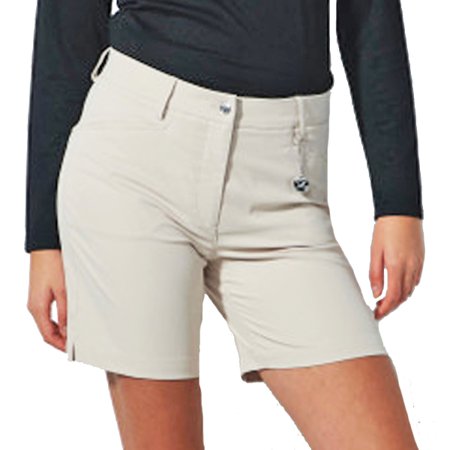DAILY BASICS Shorter 17-1/2" Lyric V2 Raw Beige Wind & Water Resistant Stretch Bermuda $139.99