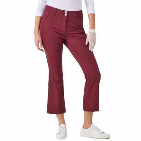 Daily Sports 37" Outseam Port Wine Flare Leg Stretch Ankle Pant $188.99