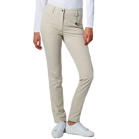 DAILY BASICS Narrow Leg 29" Inseam Lyric V2 Raw Beige Wind & Water Resistant Stretch Pant $159