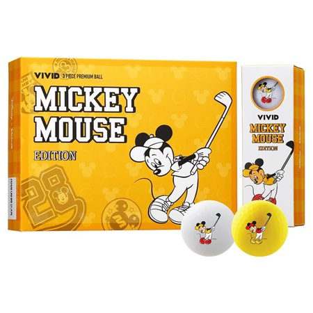 Disney Mickey Mouse Edition 85 Compression White-Yellow Dozen Golf Balls $39.99