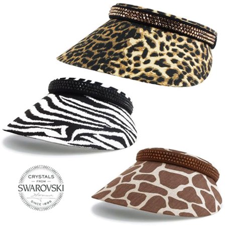 Dolly Mama Audrey Animal Prints 4" Inch Clip-On Visor - 3 Options $65.99