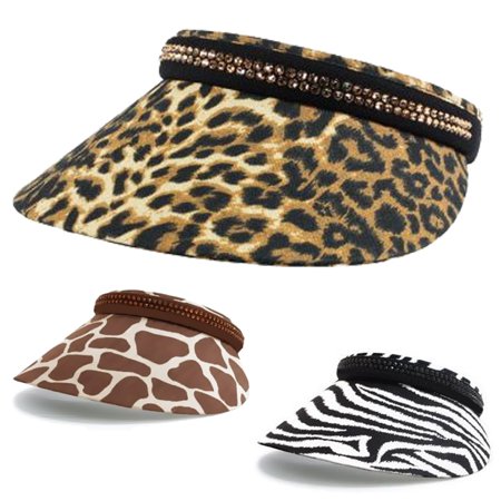Dolly Mama Kaitlin Animal Print 3-1/2" Inch Clip-On Visor - 3 Options $61.99
