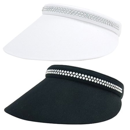 Dolly Mama Kaitlin Black or White 3-1/2" Inch Clip-On Visor - 2 Options $61.99