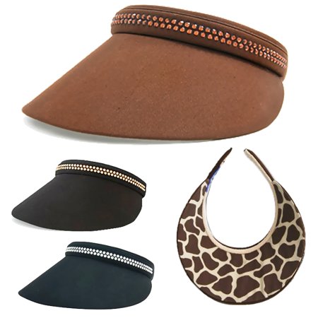 Dolly Mama Kaitlin Under-Brim Animal Print 3-1/2" Inch Clip-On Visor - 3 Options $61.99