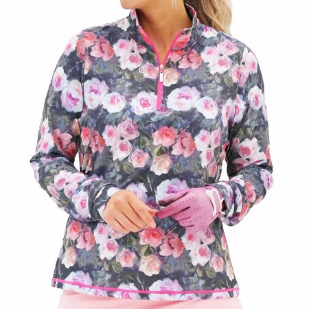 Famara Host of Roses Floral Print Long Sleeve Stretch Shirt $120