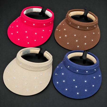 High Spirits 4" Inch Crystal Studded Clip-On Visors - 10 Colors $39.99