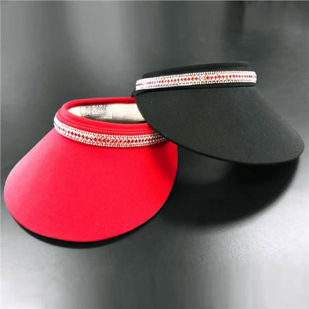 High Spirits Red Crystal Wave Clear-Red 4" Inch Clip-On Sun Visor - 9 Colors $37.99