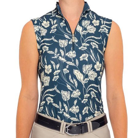 Kastel Denmark UPF30+ Sailor Blue French Tulip Sleeveless Mock $89