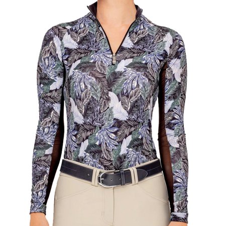 Kastel Denmark UPF30+ Sage Rainforest Print Long Sleeve Zip Mock $99