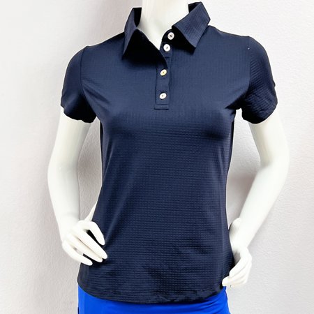 Kenny Dana UPF50+ Black Polo Solid Color Short Sleeve Buttom Shirt $85.99