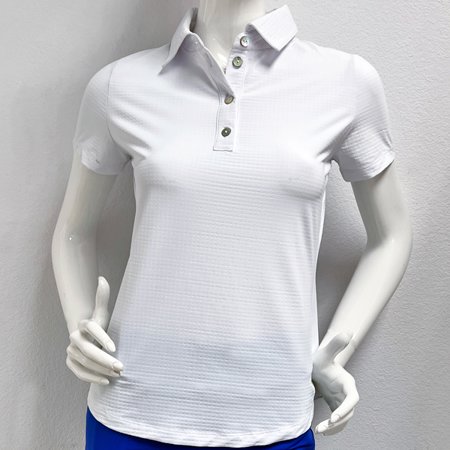 Kenny Dana UPF50+White Polo Solid Color Short Sleeve Buttom Shirt $85.99