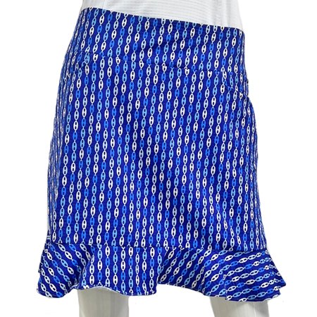 Kenny Dana Blue with Multi Chain Print Flounce Skort $125.99