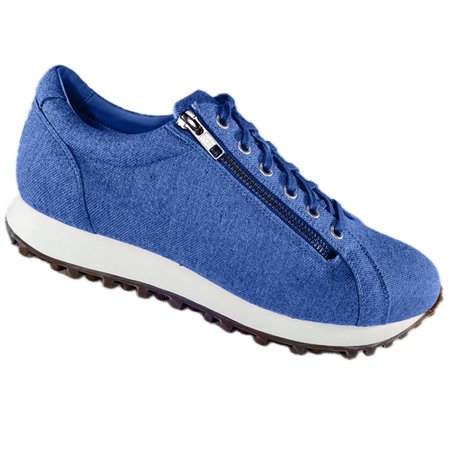ZIP FIT Easy On-Off Iris Blue European Hand Made Golf & Walking Shoes $229.99