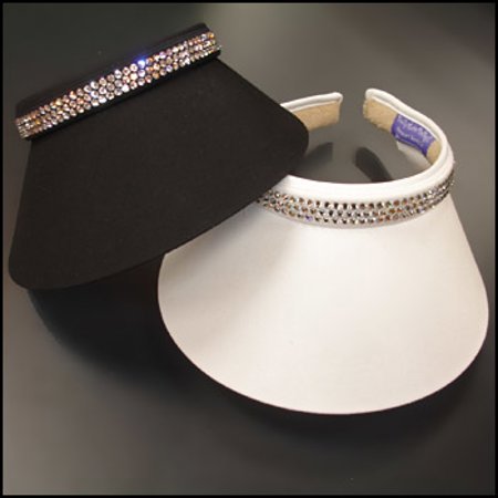 Dolly Mama Audrey Visor With Over 200 Crystals In 3 Rows $65.99