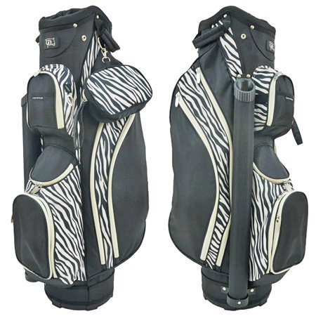 CART: Black-Zebra 5lb. 14-Way 8 Pocket Cart Bag + Bonus Tote $169.99
