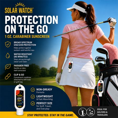 SOLAR WATCH 1-Ounce Carabiner Clipon SPF30+ Sun Screen $5.99