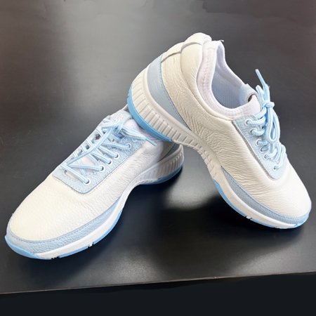 William & Harry Lynx White-Light Blue Leather Golf & Walking Shoe $298