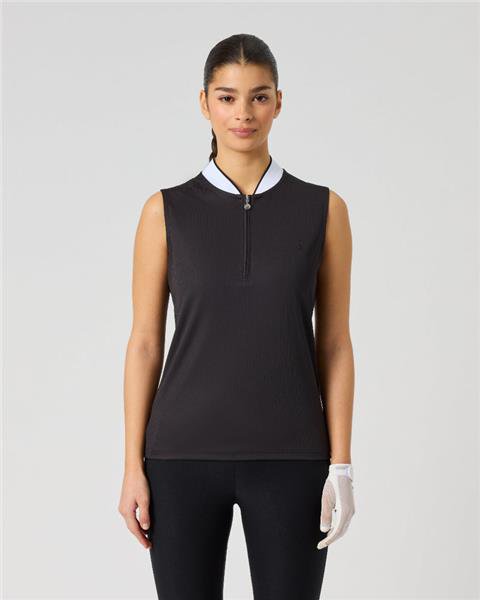 Daily Sports Black Ribbed Sleeveless Top